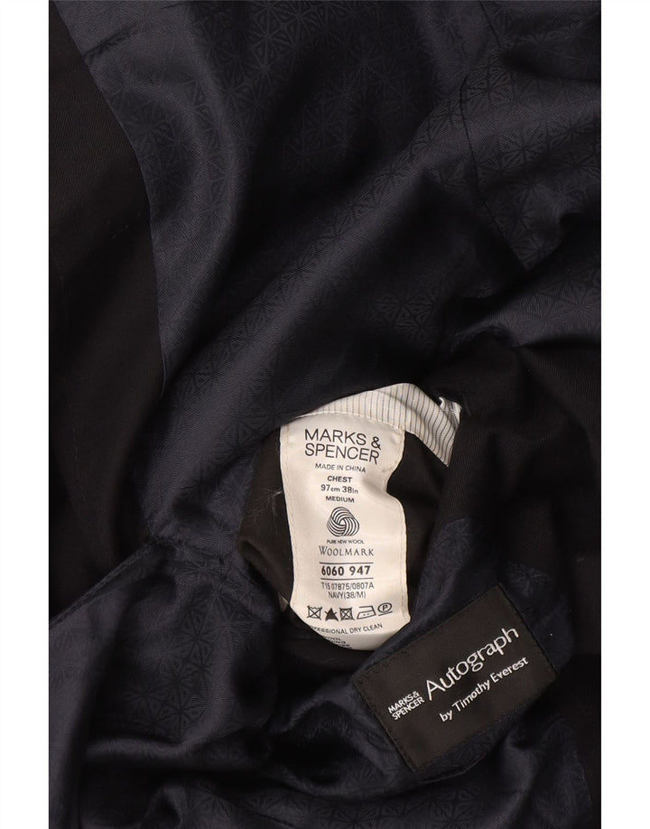 Jaqueta Marks & Spencer Mens Autograph Blazer Reino Unido 38 Médio Azul Marinho