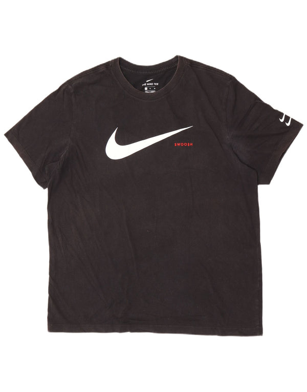 Camiseta Nike Masculina Swoosh Graphic Top XL Algodão Preto