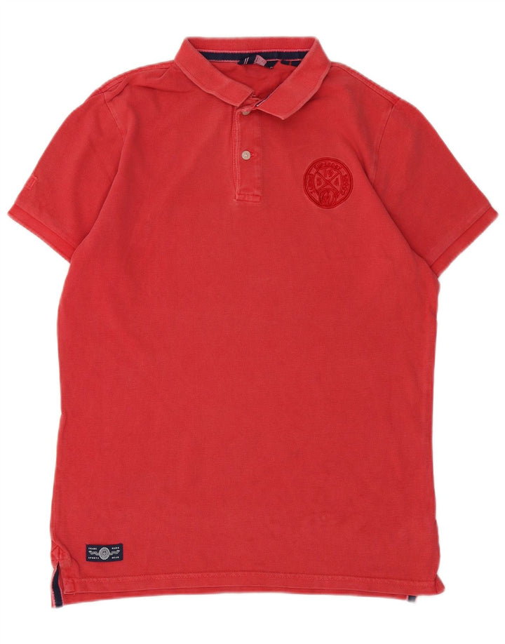 Camisa polo masculina Superdry médio algodão vermelho