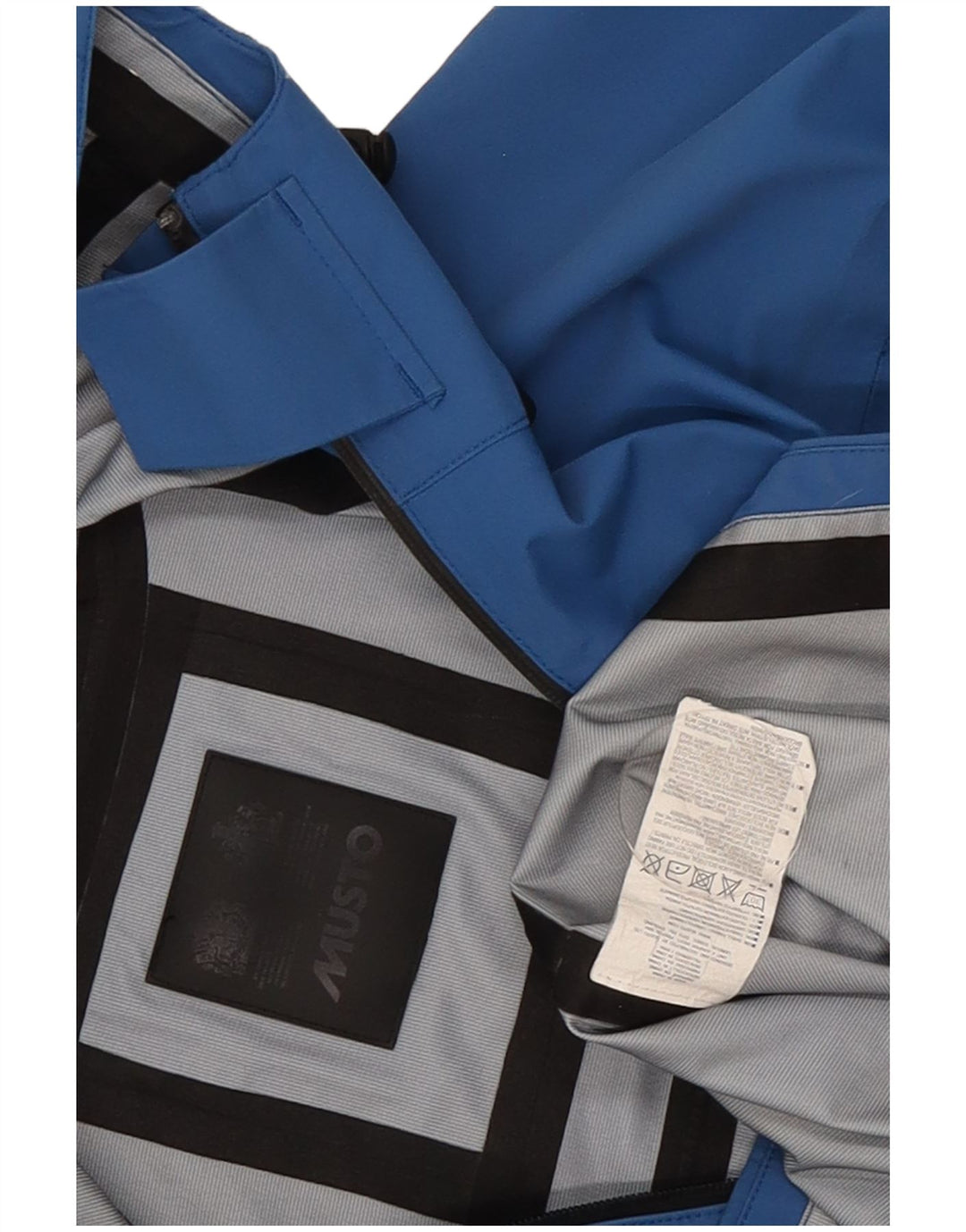 Jaqueta de chuva masculina Musto com capuz UK 38 poliamida azul médio
