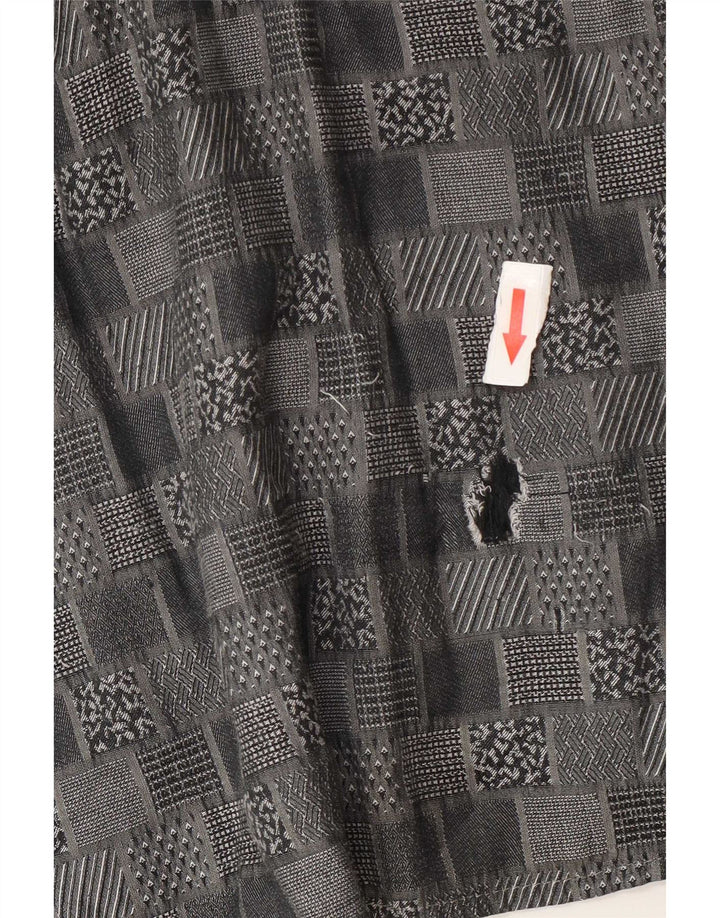 Camisa masculina Canda tamanho 39/40 15 1/2 cinza médio geométrico