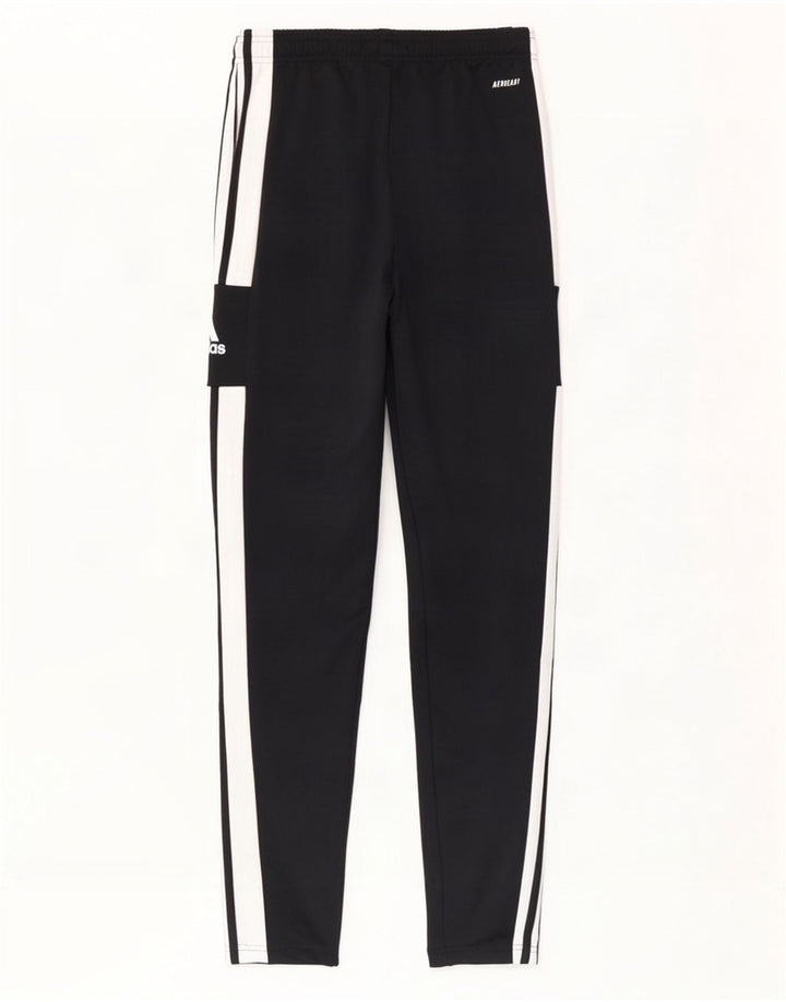 Calça de treino masculina Adidas Aeroready pequena preta colorblock poliéster