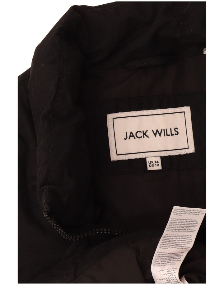Jack Wills Womens Gilet UK 14 Grande Algodão Preto