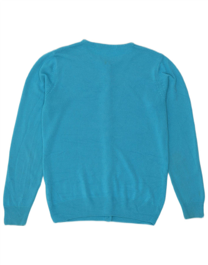 Suéter cardigã feminino Marks & Spencer Reino Unido 8 pequeno turquesa acrílico