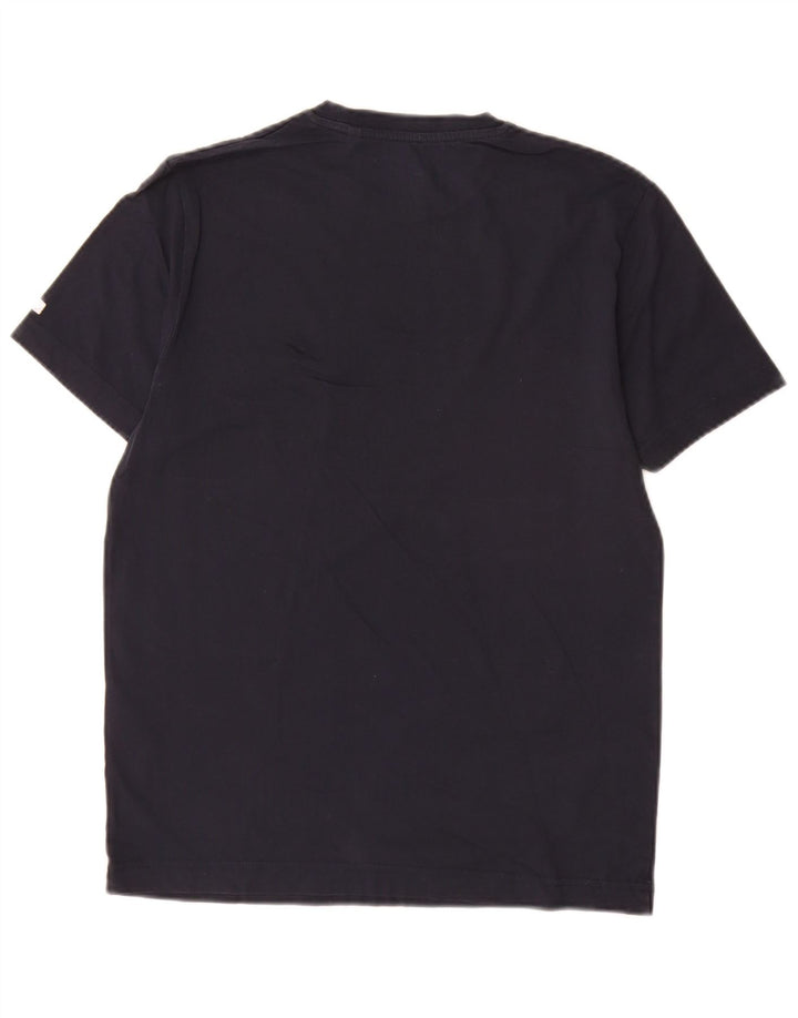 Camiseta gráfica masculina Penguin Top pequeno algodão azul marinho