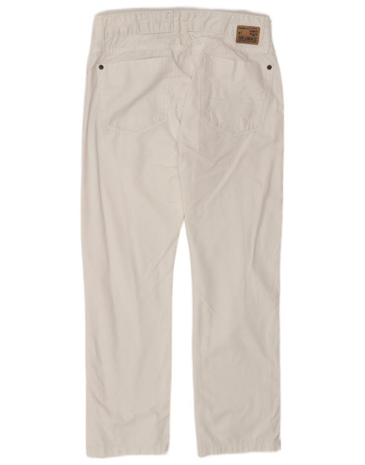 Jeans Zu Elements feminino stretch reto W31 L27 algodão branco