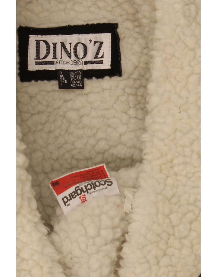 Jaqueta DINO' Z feminina oversized Duffle Shearling Reino Unido 10/12 pequena marrom