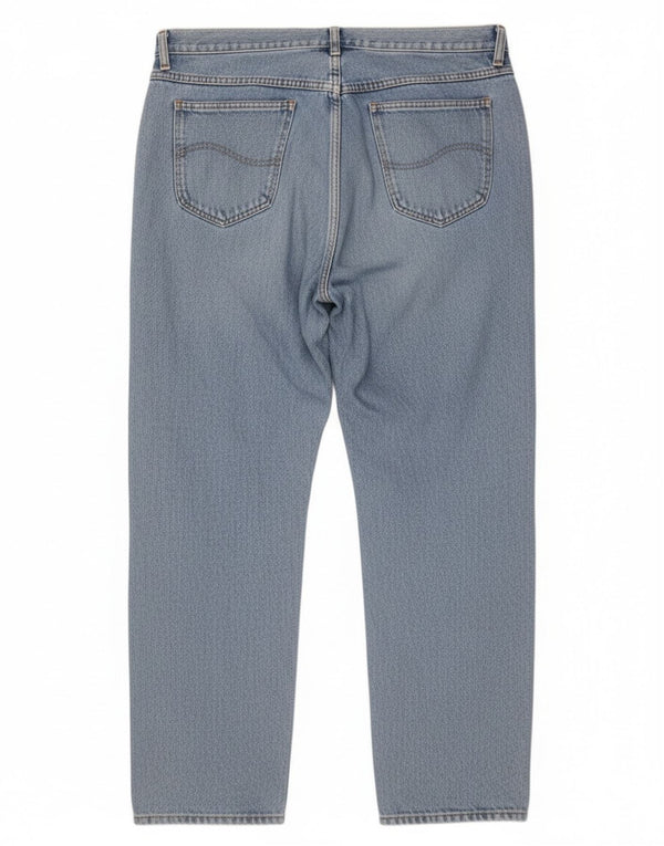 Rifle Mens Straight Jeans W40 L30 Azul Algodão