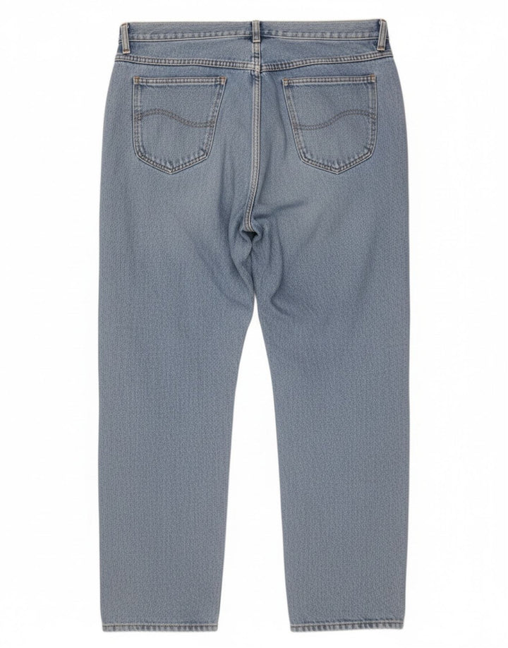 Rifle Mens Straight Jeans W40 L30 Azul Algodão