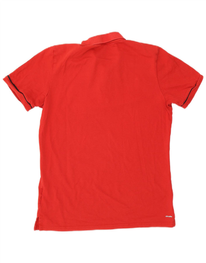 Adidas Mens Climalite Polo Grande Algodão Vermelho
