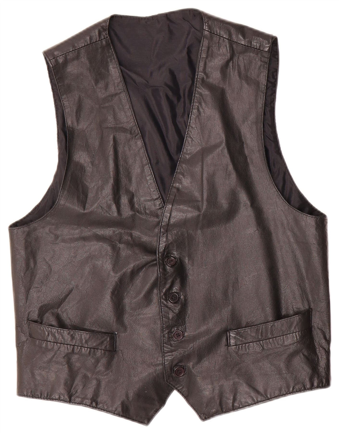 Colete de couro masculino Conbipel IT 52 grande preto