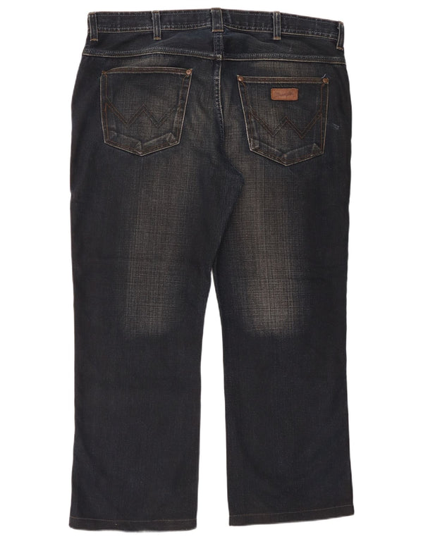 Wrangler Mens Roxboro Straight Jeans W38 L28 Azul Marinho Algodão