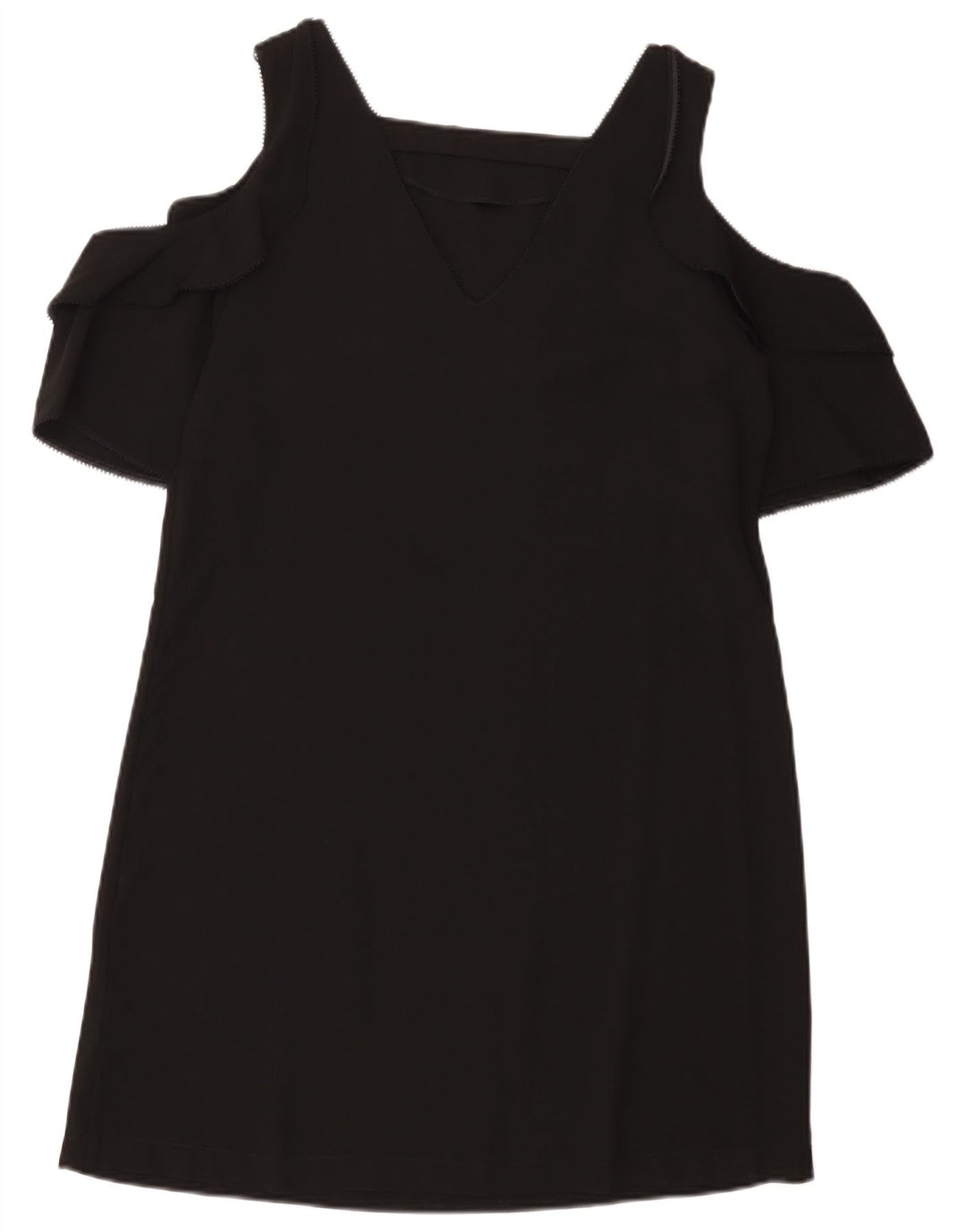 Próximo Vestido feminino sem ombro UK 12 poliéster preto médio