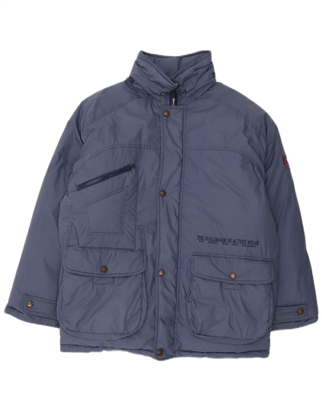 Jaqueta acolchoada masculina Diadora UK 38 azul marinho médio