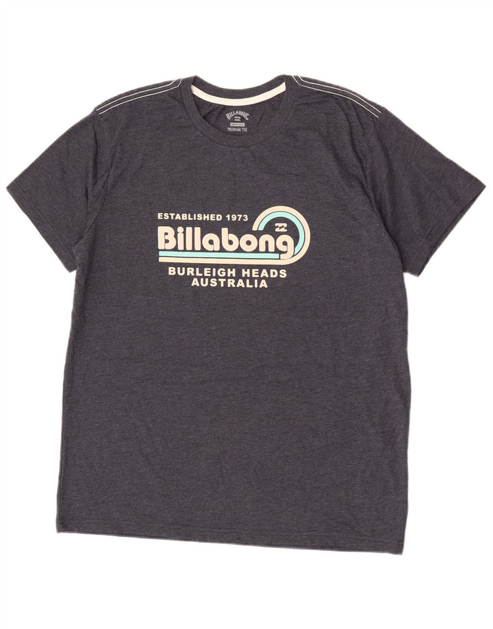 Billabong Camiseta masculina gráfica Top algodão cinza médio