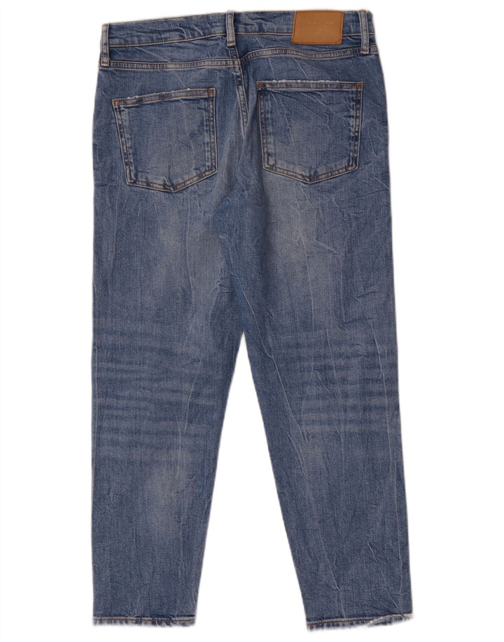 Zara Jeans femininos desgastados slim EU 40 médio W30 L26 azul