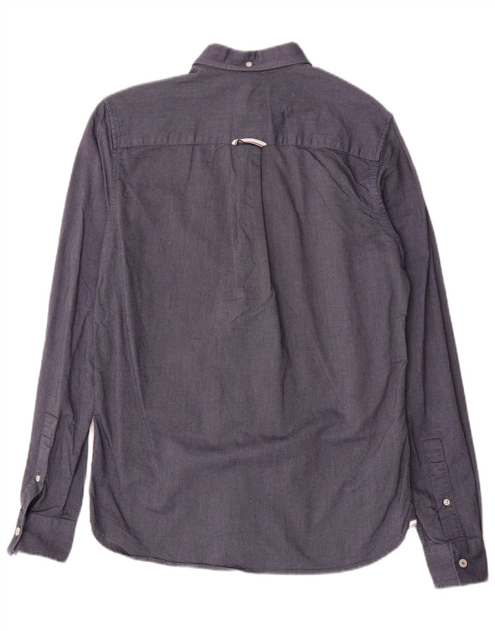 Camisa masculina Fred Perry pequena algodão azul marinho