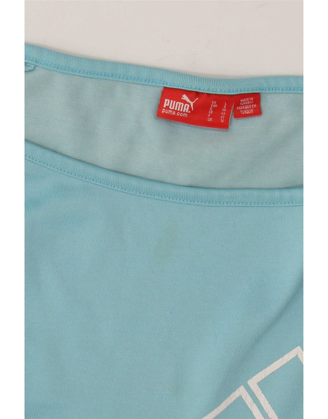 Puma Camiseta Feminina Graphic Top UK 14 Grande Azul