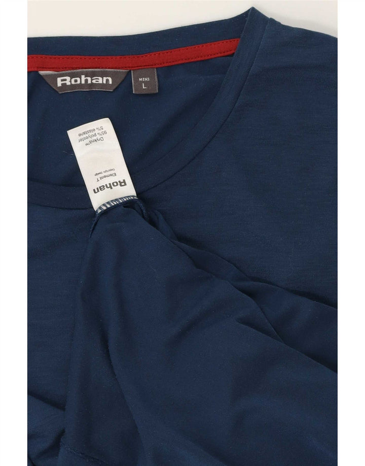 Camiseta masculina Rohan grande poliéster azul marinho