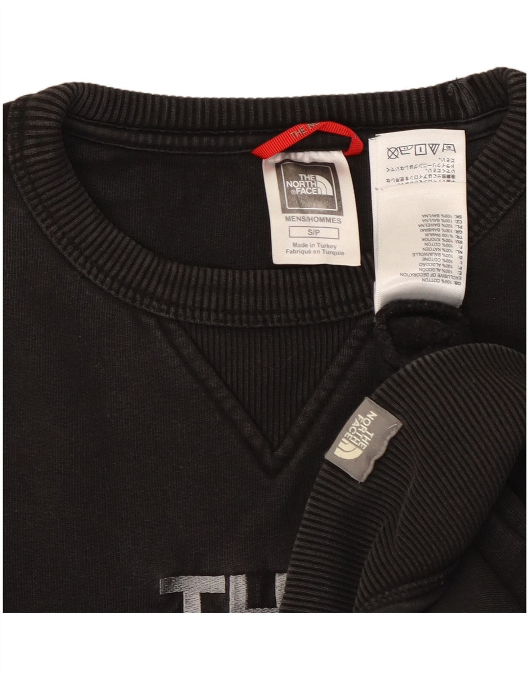 THE NORTH FACE moletom gráfico masculino jumper pequeno algodão preto