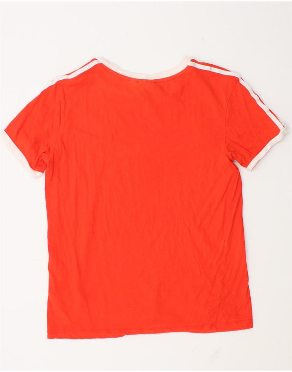 Camiseta Adidas Feminina Oversized Top UK 6 XS Laranja Algodão