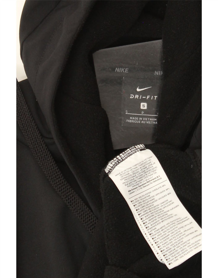 Suéter Nike masculino Dri Fit Zip com capuz pequeno poliéster preto
