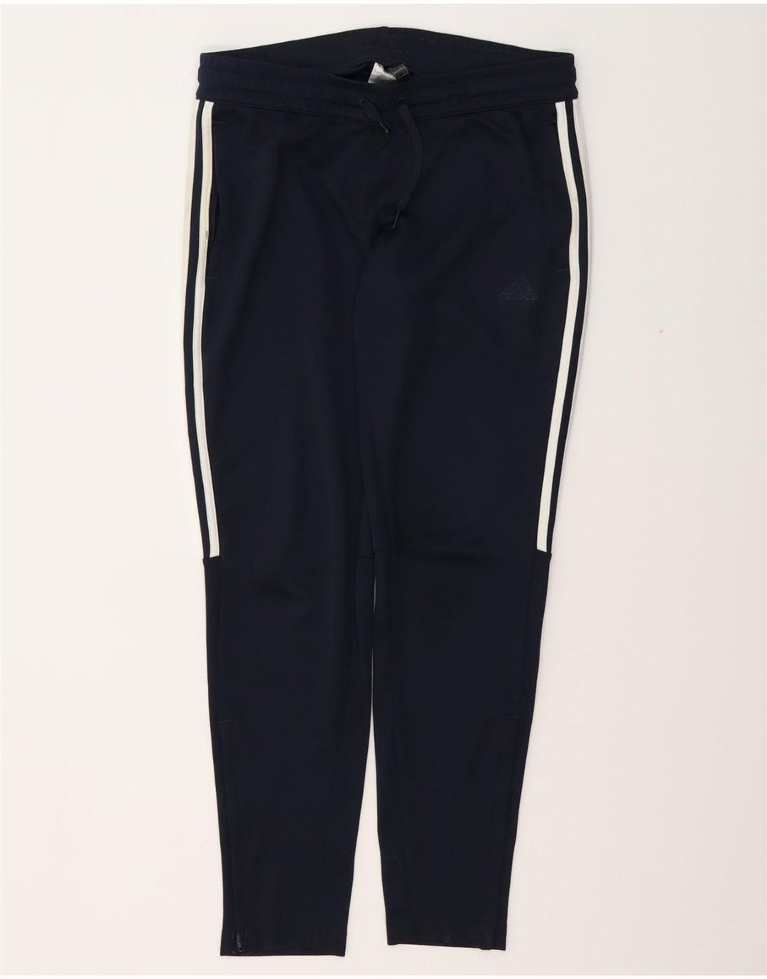 Calças de treino ADIDAS femininas Aeroready UK 12/14 médio azul marinho