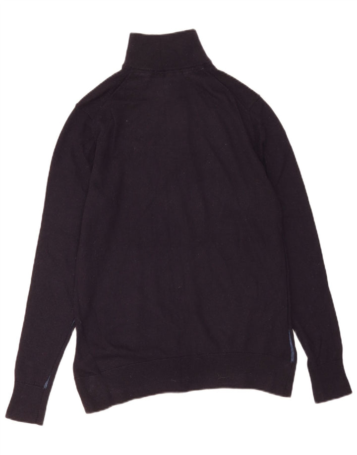 Suéter masculino Ted Baker com zíper e pescoço, tamanho 3, médio, azul marinho, lã