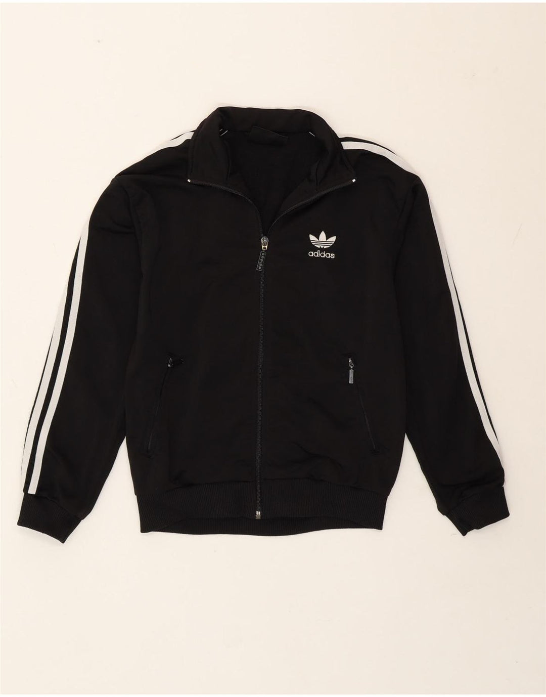 Casaco de treino Adidas Boys 11-12 anos preto poliéster