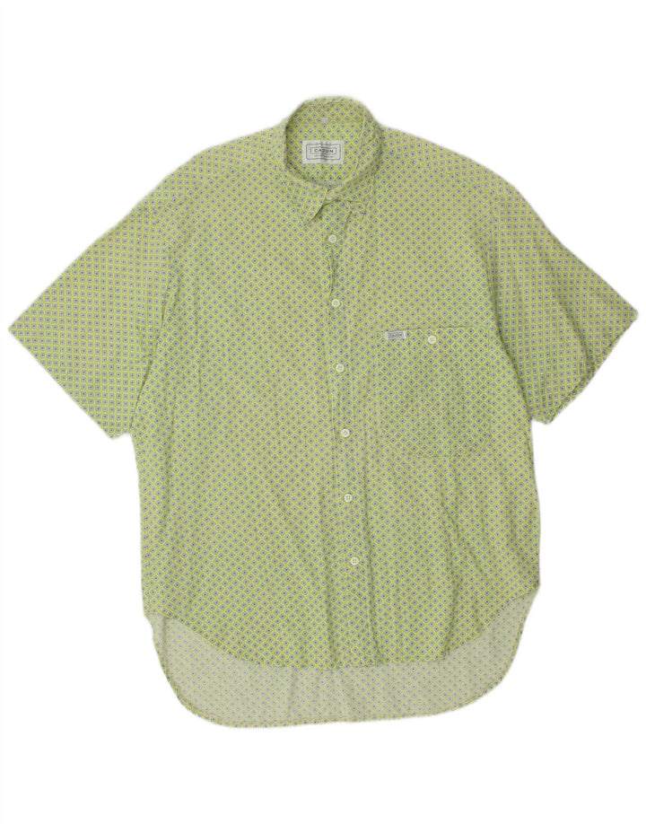 Camisa masculina de manga curta CAJUN verde médio manchado