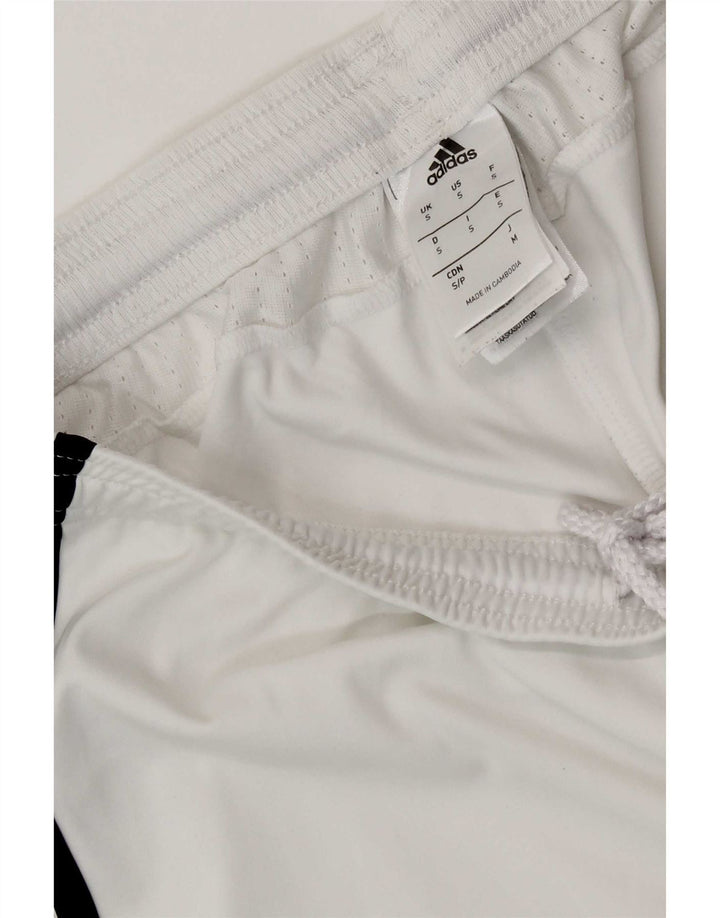 Adidas Womens Juventus Sport Shorts UK 8 Pequeno Poliéster Branco