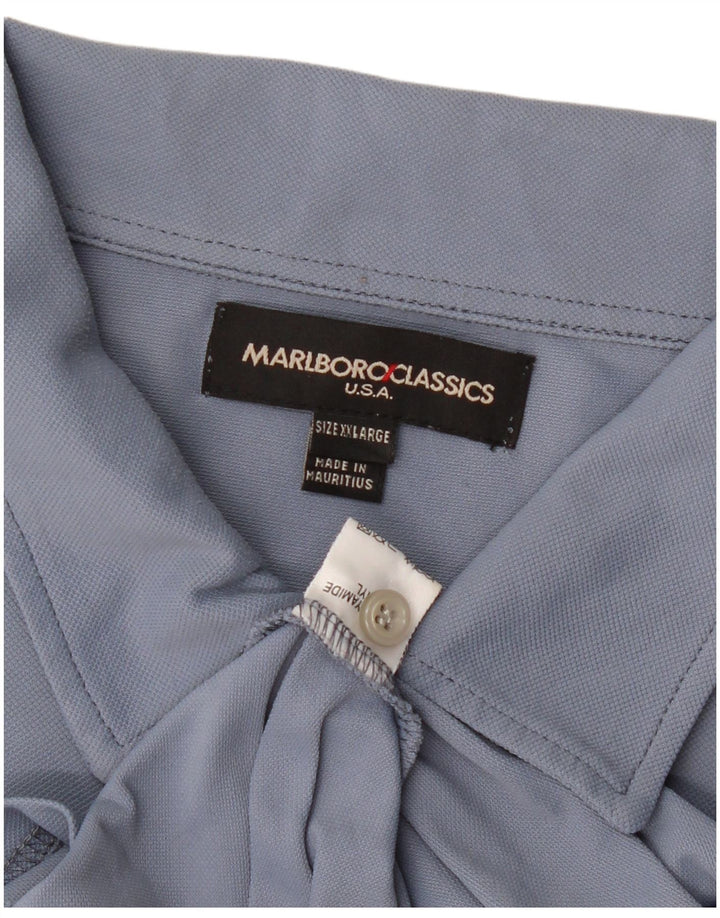 Camisa polo masculina Marlboro Classics 2XL azul poliamida