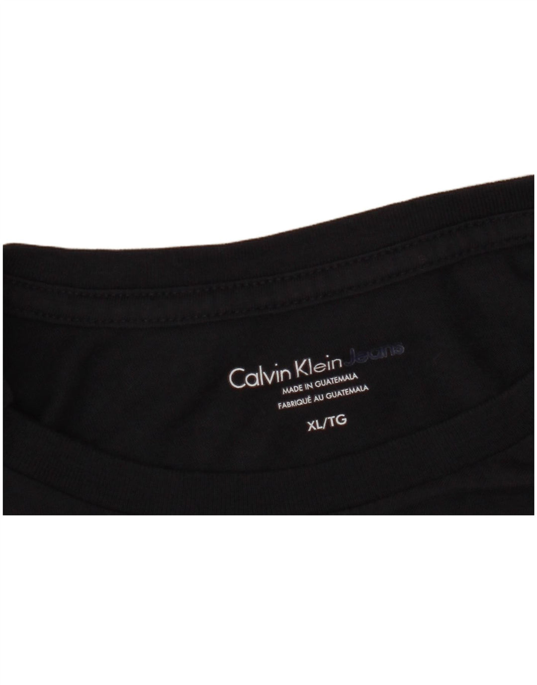 Calvin Klein Jeans Camiseta masculina gráfica Top XL Azul marinho