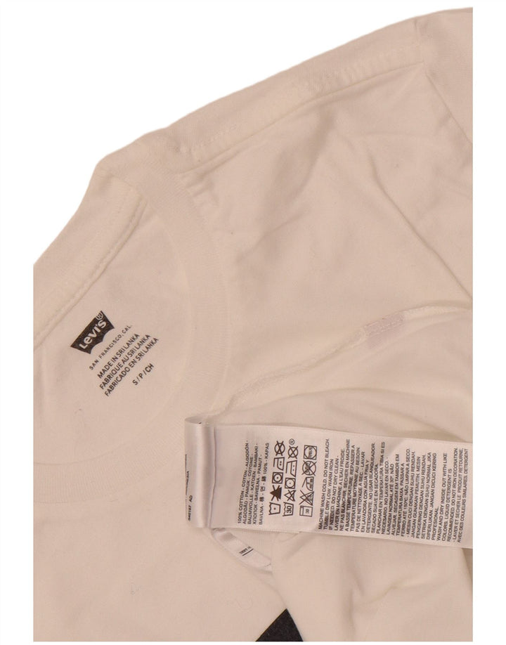 Camiseta gráfica masculina Levi's Top pequeno algodão branco