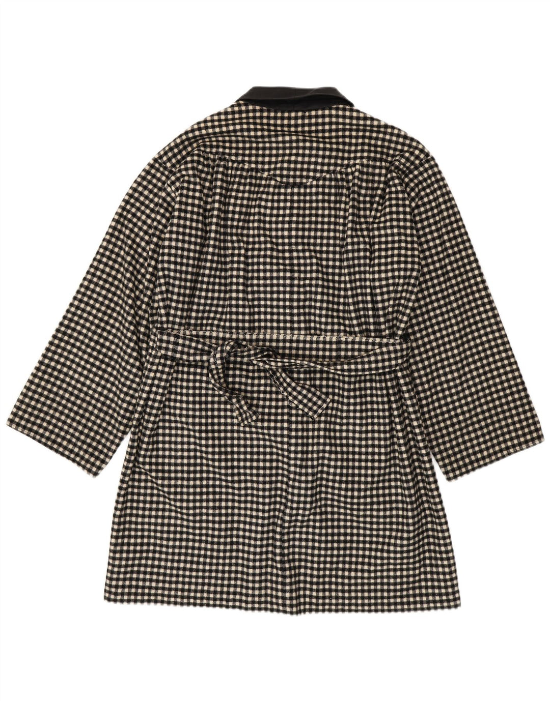 Sobretudo feminino vintage UK 18 XL preto guingão