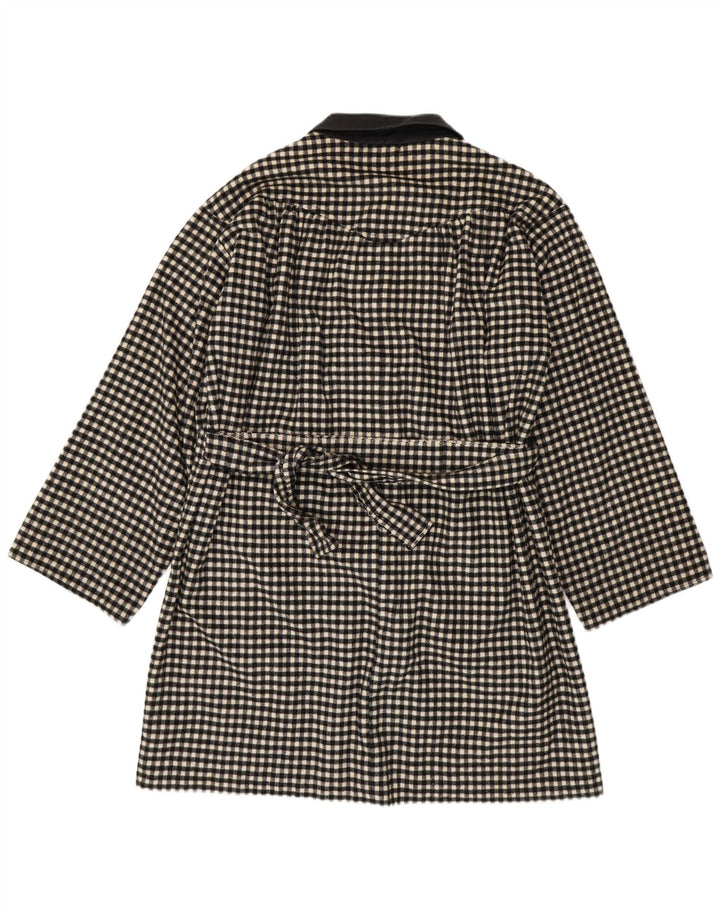 Sobretudo feminino vintage UK 18 XL preto guingão