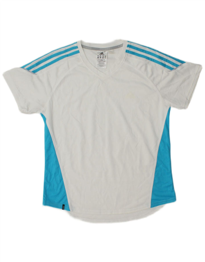 ADIDAS Womens Clima 365 T-Shirt Top UK 16 Large White Colourblock