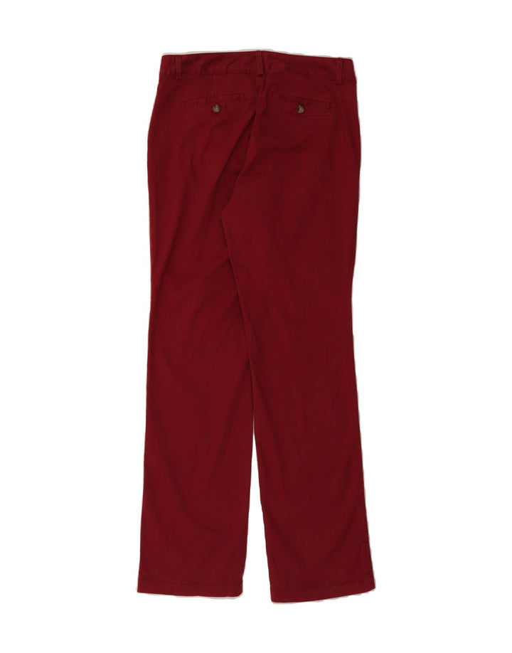 DOCKERS Womens Straight Chino Trousers US 8 Medium W32 L33 Burgundy Cotton Vintage Dockers and Second-Hand Dockers from Messina Hembry 