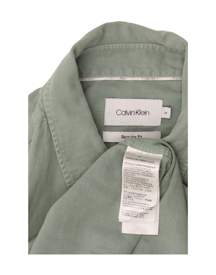 Camisa Calvin Klein Masculina Regular Fit Médio Verde Lyocell