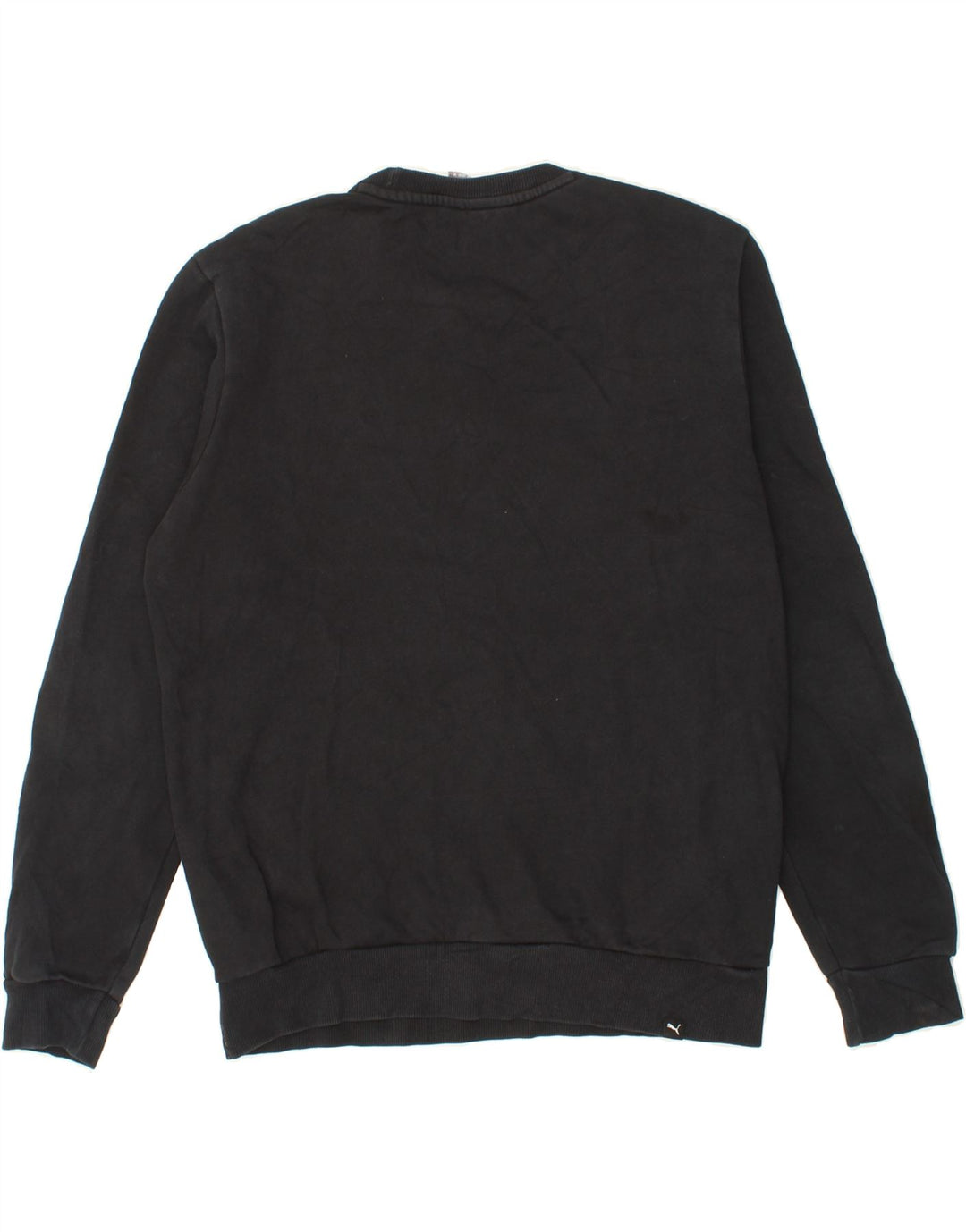 PUMA Mens Graphic Sweatshirt Jumper Medium Black Cotton Vintage Puma and Second-Hand Puma from Messina Hembry 