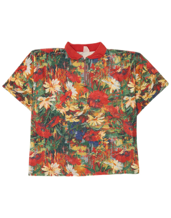 Camisa Polo Masculina Vintage XL Multicolorida Floral