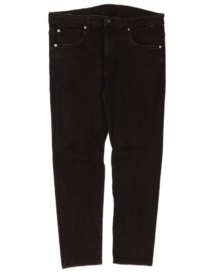 Zara Mens Slim Jeans EU 46 XL W36 L28 Preto