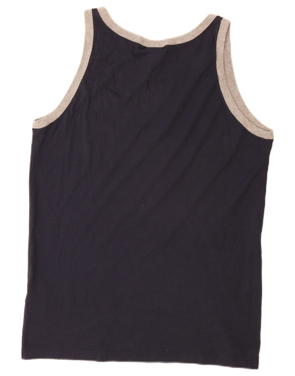 Colete gráfico masculino Champion XL azul marinho algodão