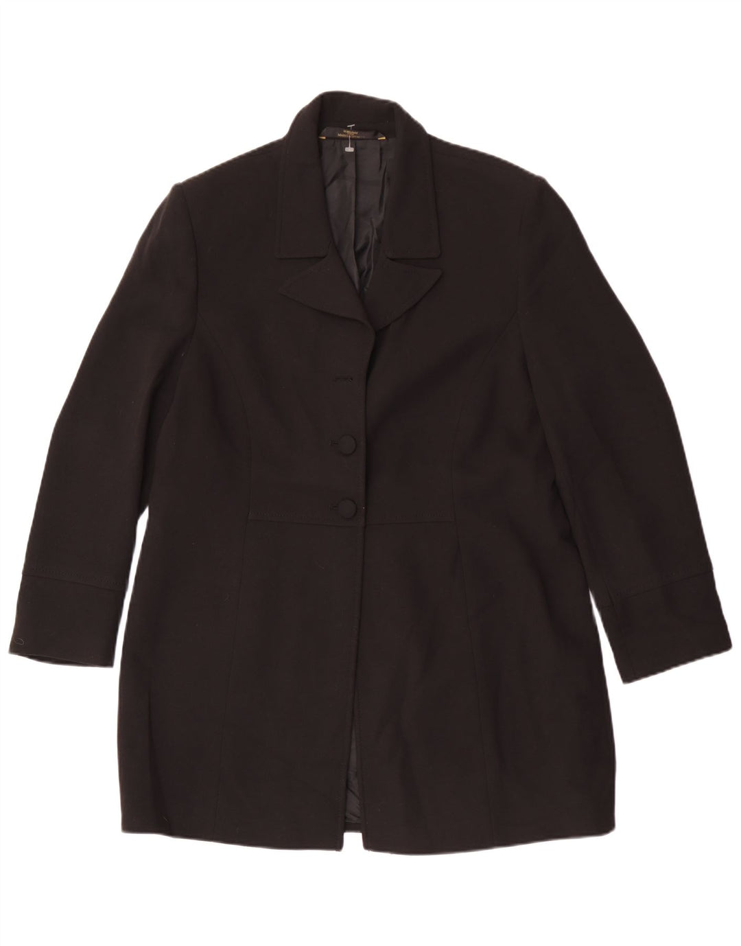 Sobretudo feminino Marks & Spencer St. Michael UK 18 XL preto poliéster