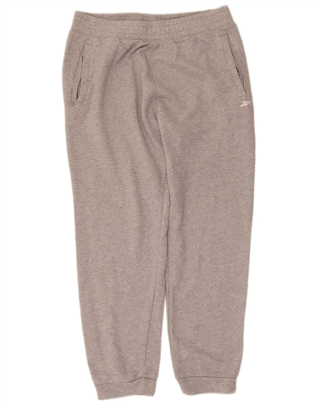 Calça de treino masculina Reebok Joggers cinza médio algodão manchado