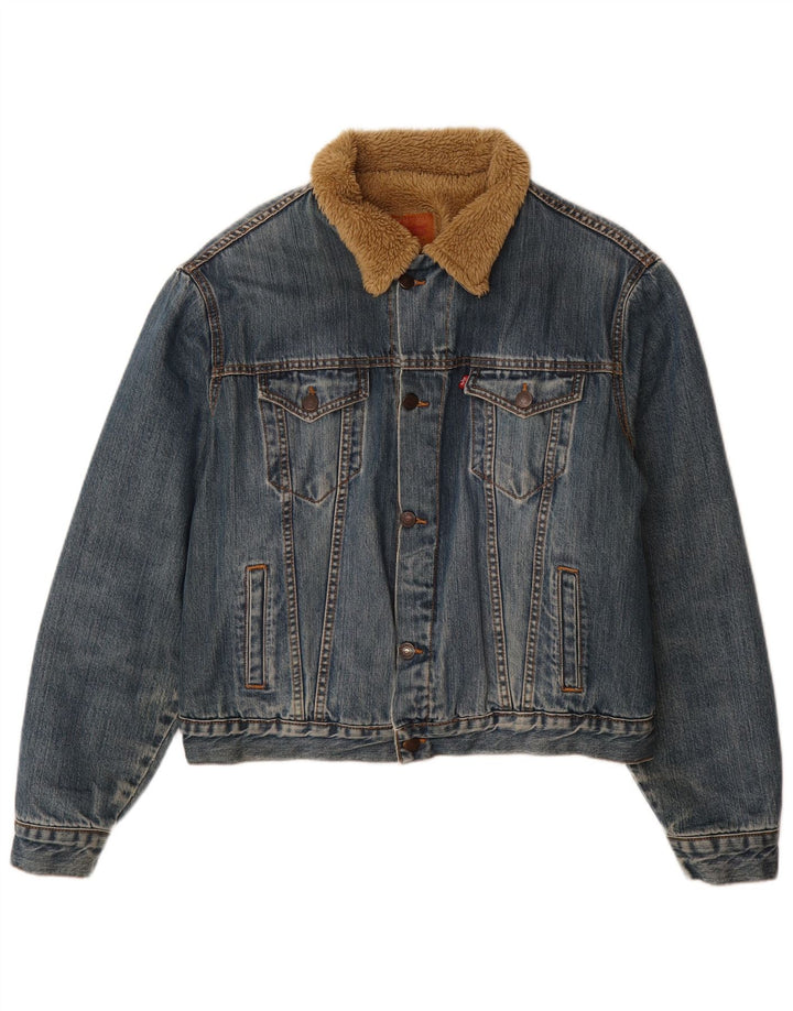 Jaqueta jeans Levi's masculina 70500 Sherpa Reino Unido 40 grande azul
