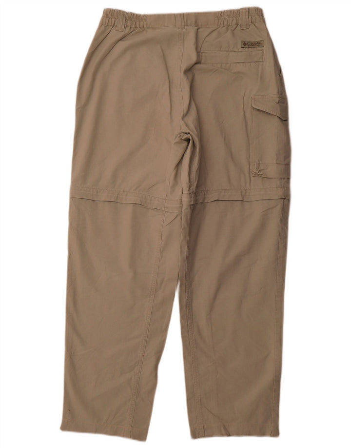 Calça cargo feminina reta COLUMBIA médio W30 L29 algodão bege