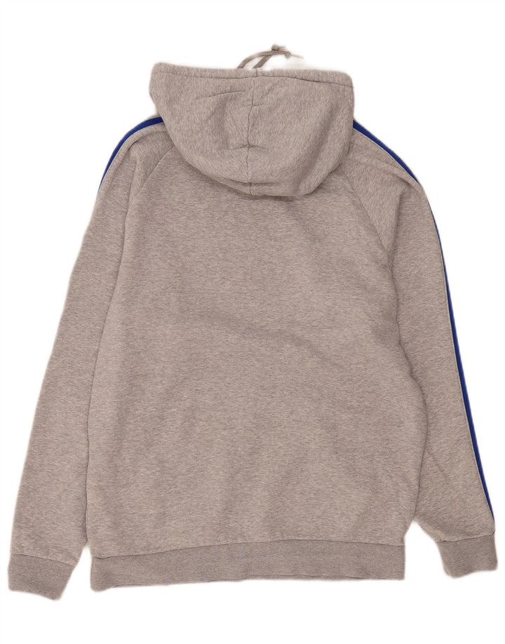 Adidas Mens Hoodie Jumper Médio Cinza Algodão Flecked