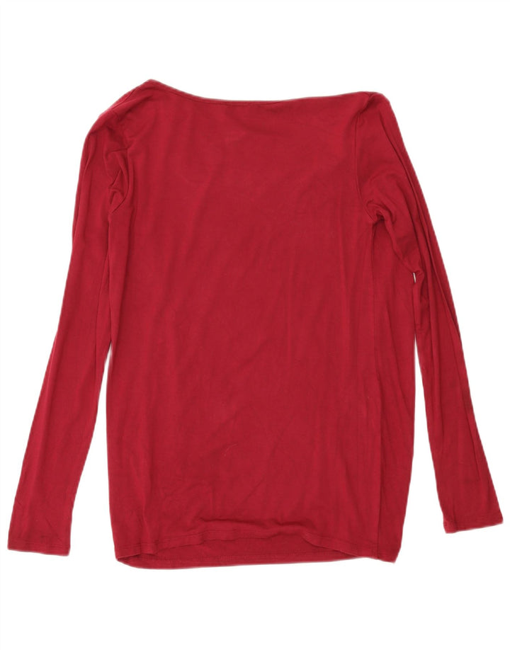 Top feminino de manga comprida Dack's UK 10 pequeno vermelho