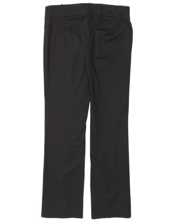 Calça feminina reta casual Zara EU 40 médio W30 L30 algodão preto